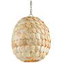 4_Currey & Company Buko 20" Wide Coco Cream Pendant Light more views