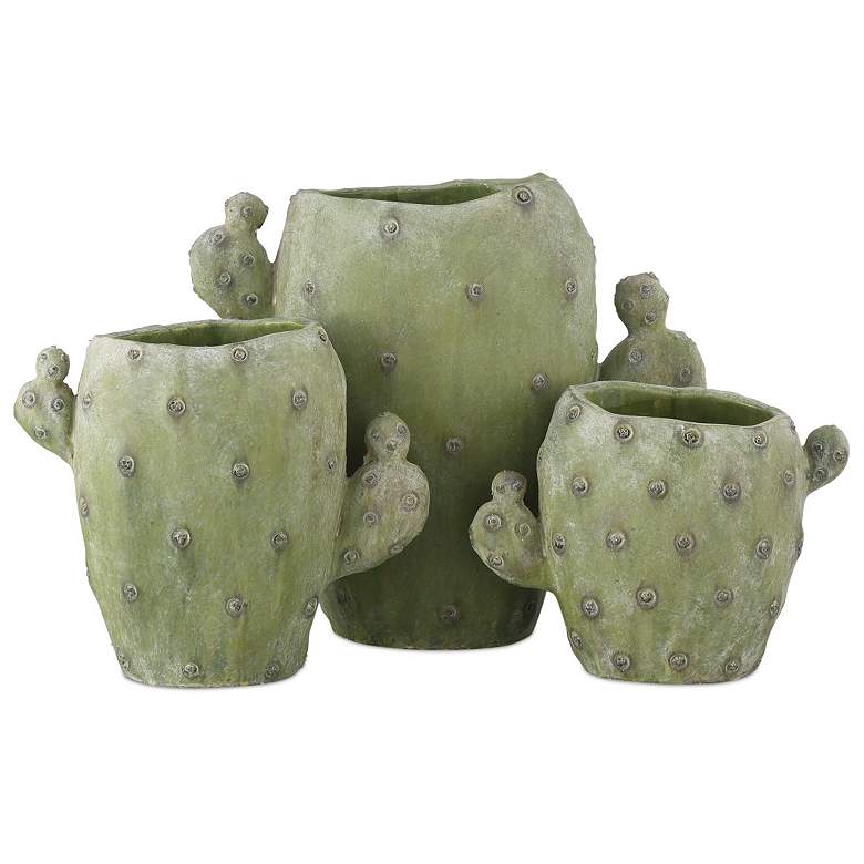 Image 1 Currey & Company Cactus Vase Set of 3