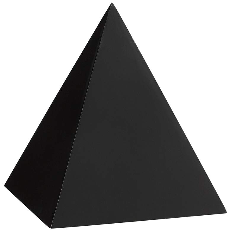 Image 1 Currey and Company Cairo 8 inch High Black Pyramid Figurine
