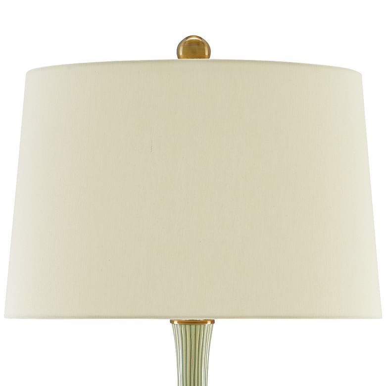 Image 3 Currey & Company Cait 29 3/4" Grass Green Ceramic Table Lamp more views