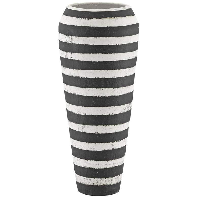 Image 1 Currey and Company Caledon Textured Black and White Urn