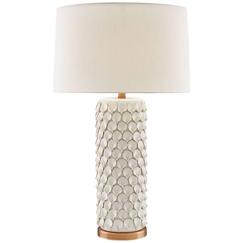 Image 2 Currey and Company Calla Lily Cream Ceramic Table Lamp