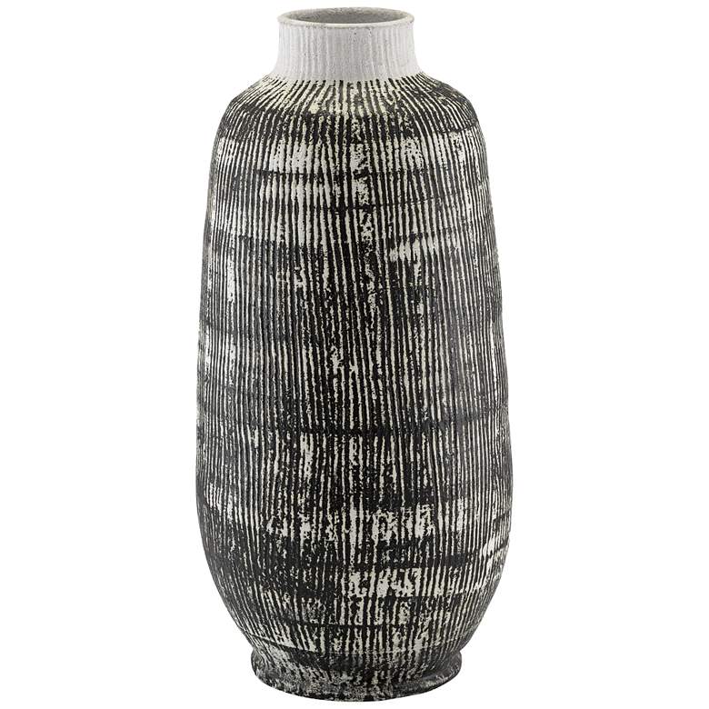 Image 1 Currey and Company Cape Town Textured Black and White Urn