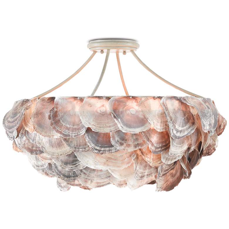Image 1 Currey and Company Capiz Shell 22 inch Wide Seahouse Ceiling Light