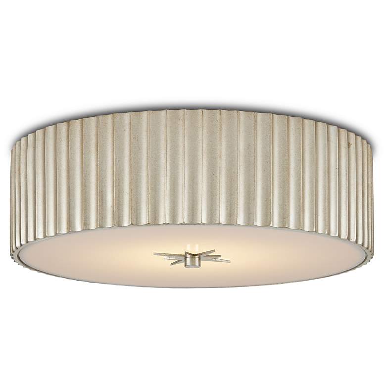 Image 1 Currey and Company Caravel 14" Wide Silver LED Ceiling Light