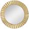 Currey and Company Carla Gold 15 1/2" Round Wall Mirror