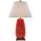 Currey and Company Carnelia Rustic Red Ceramic Table Lamp