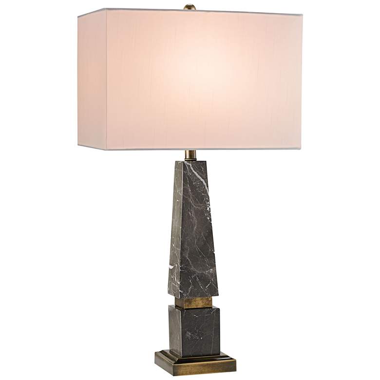 Image 1 Currey and Company Carson Brown Marble Table Lamp
