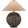Currey & Company Casimer 26" Black Water Hyacinth Fiber Table Lamp