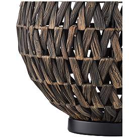 Image3 of Currey & Company Casimer 26" Black Water Hyacinth Fiber Table Lamp more views