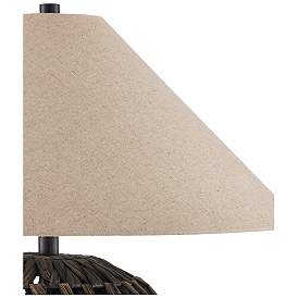 Image4 of Currey & Company Casimer 26" Black Water Hyacinth Fiber Table Lamp more views