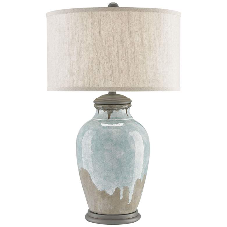 Image 1 Currey &amp; Company Chatswood 28 1/2 inch Blue Gray Ceramic Table Lamp