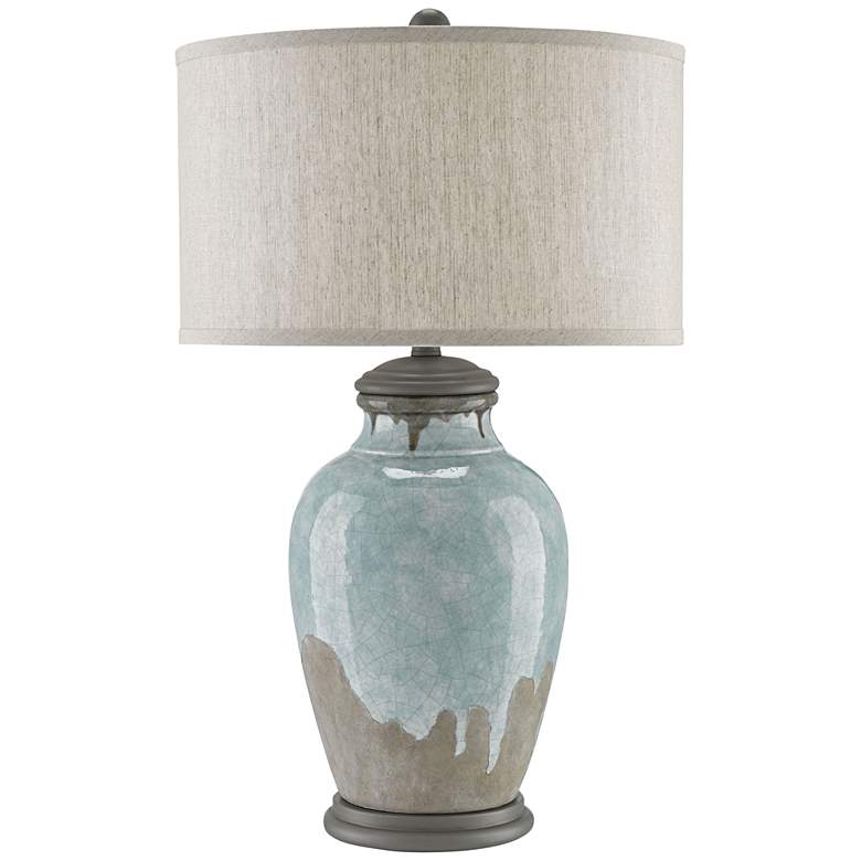 Image 2 Currey &amp; Company Chatswood 28 1/2 inch Blue Gray Ceramic Table Lamp more views