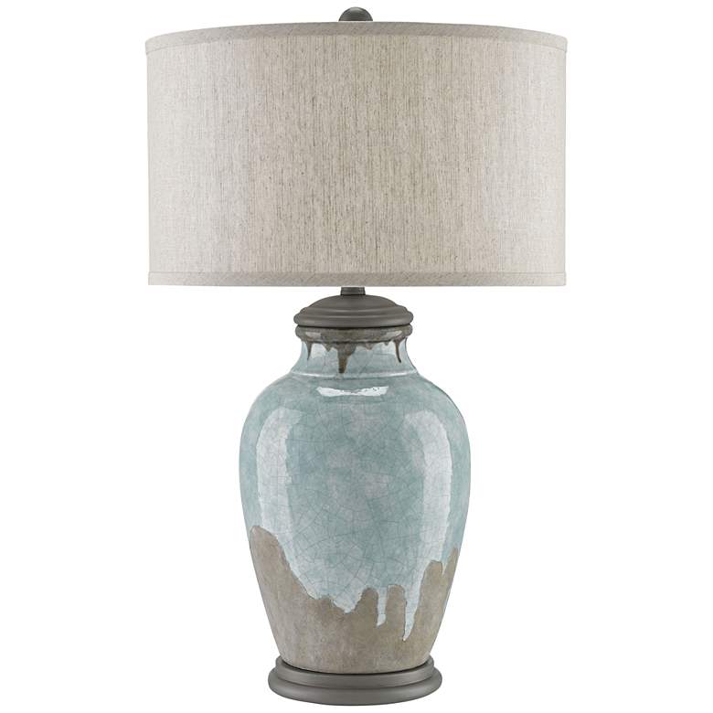 Image 2 Currey & Company Chatswood 28 1/2" Blue Gray Ceramic Table Lamp more views