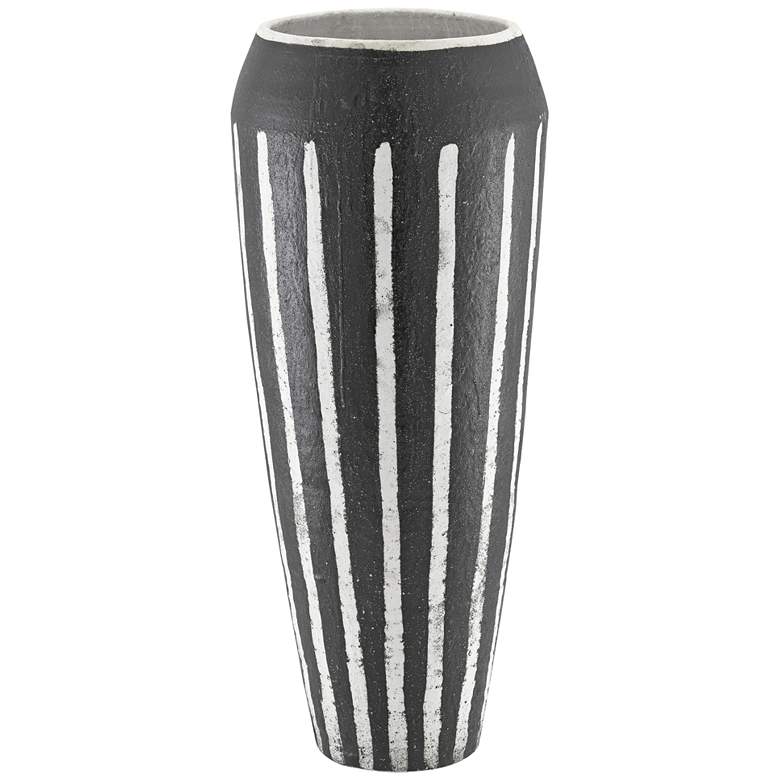 Image 1 Currey and Company Chibuto Textured Black and White Urn