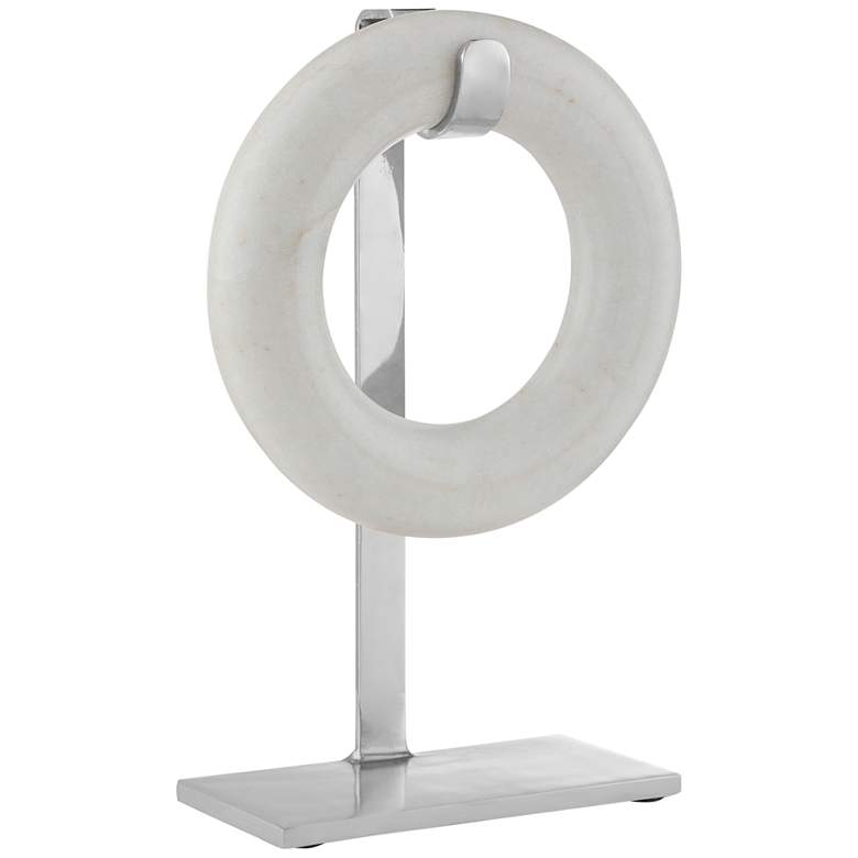Image 1 Currey & Company Circle of Life White 13 1/2"H Sculpture