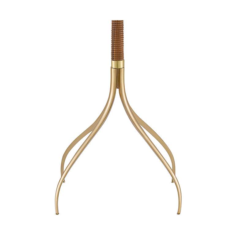 Image 4 Currey and Company Circus Natural Wood and Brushed Brass Floor Lamp more views