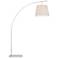 Currey & Company Cloister 87" Nickel Finish Modern Arc Floor Lamp