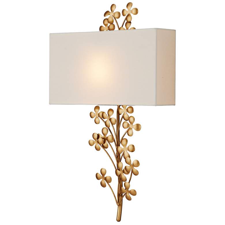 Image 1 Currey & Company Cloverfield 1-Light Gold Wall Sconce