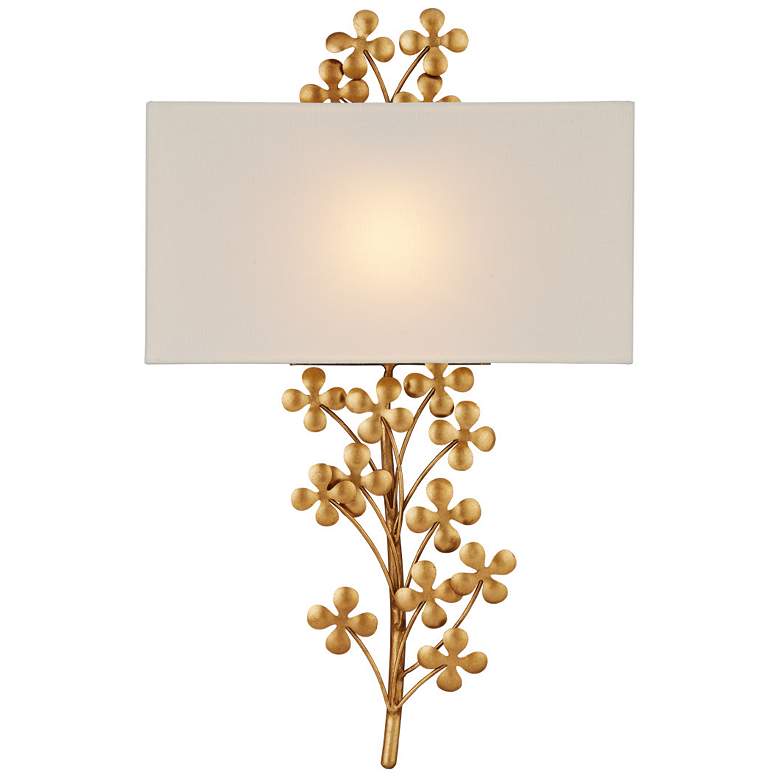 Image 3 Currey & Company Cloverfield 1-Light Gold Wall Sconce more views