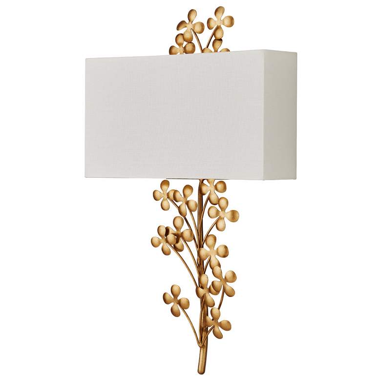Image 5 Currey & Company Cloverfield 1-Light Gold Wall Sconce more views