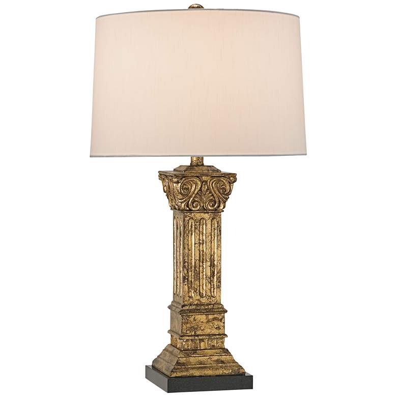 Image 1 Currey and Company Coates Antique Gold Leaf Table Lamp