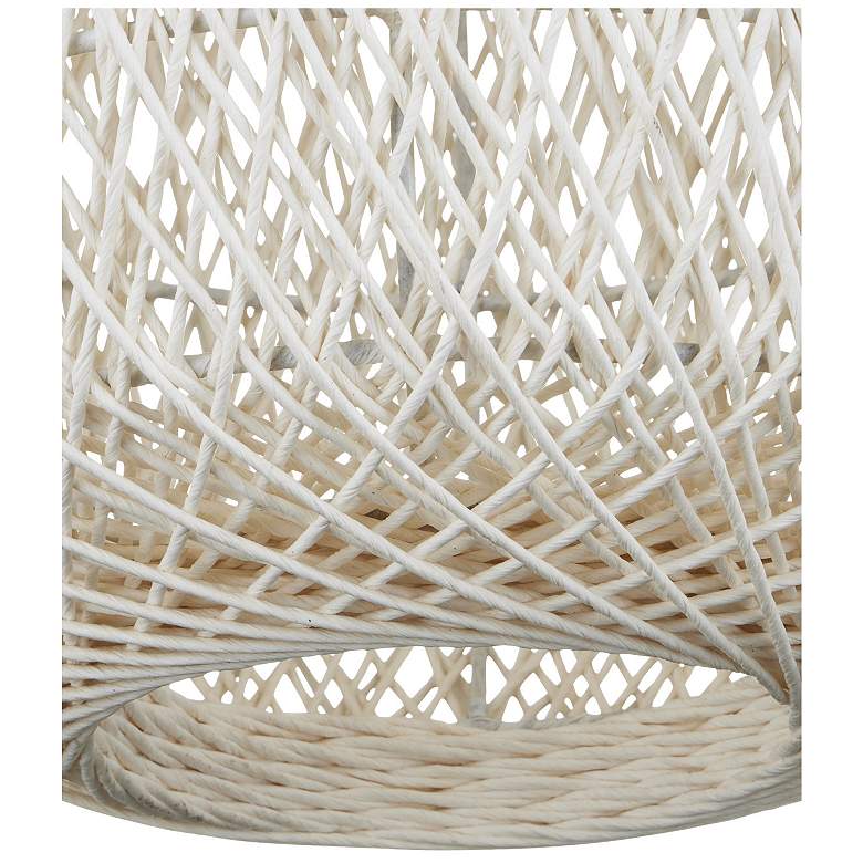 Image 3 Currey & Company Cocoon 15.5" Cream 1-Light Pendant more views