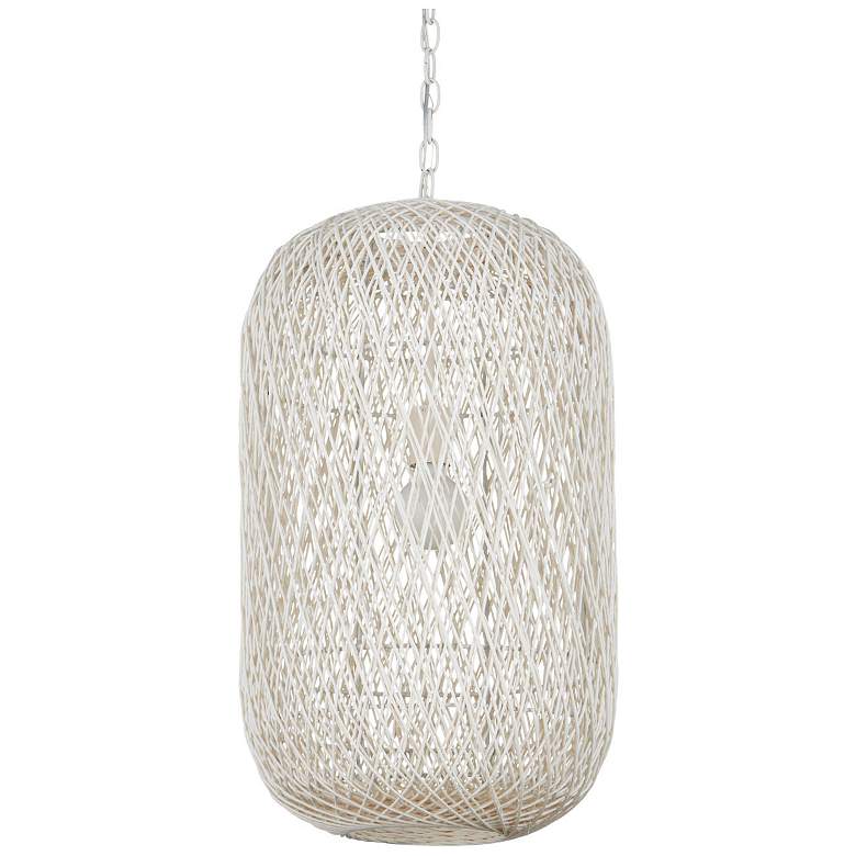 Image 5 Currey & Company Cocoon 15.5" Cream 1-Light Pendant more views