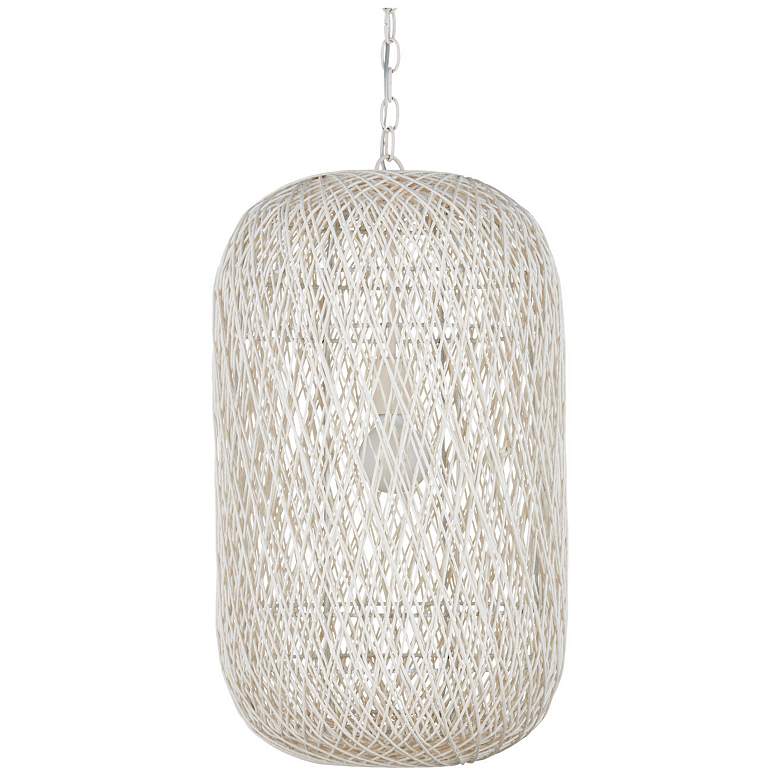 Image 6 Currey & Company Cocoon 15.5" Cream 1-Light Pendant more views