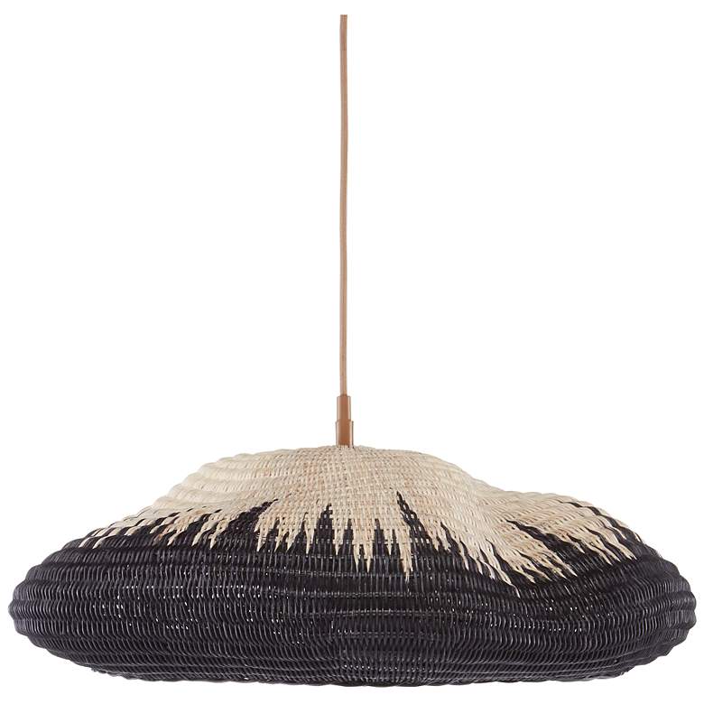 Image 2 Currey and Company Comme Des Paniers 23" Wide Wicker Pendant more views