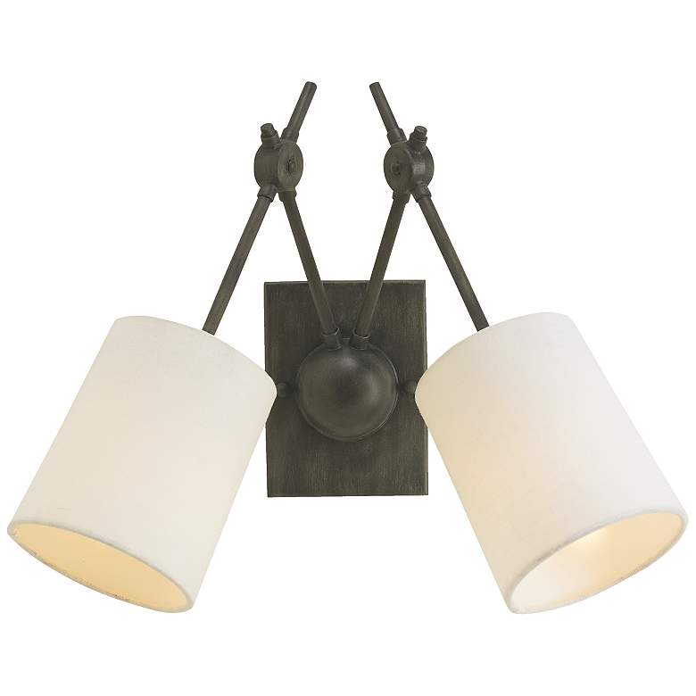 Image 4 Currey & Company Compass Black 2-Light Wall Sconce more views
