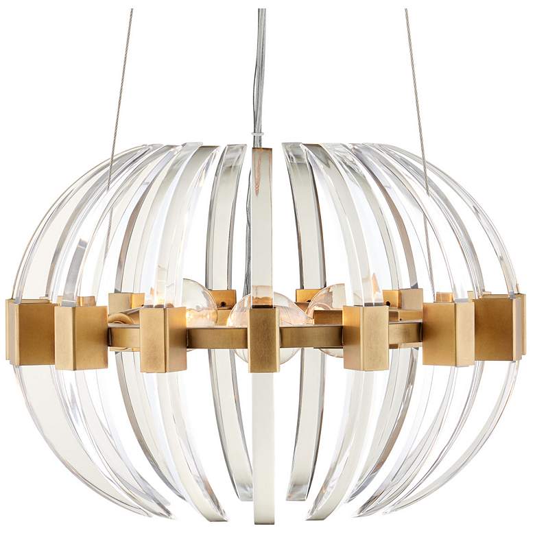 Image 1 Currey & Company Coquette 13.5" Optic Crystal 3-Light Chandelier