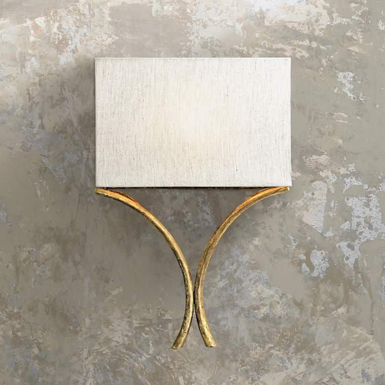 Image 1 Currey & Company Cornwall 18" High Gold Wall Sconce