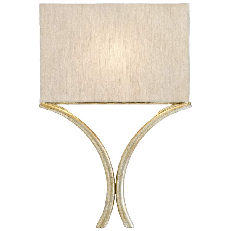 Image 1 Currey & Company Cornwall Silver 1-Light Wall Sconce