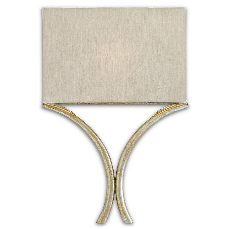 Image 2 Currey & Company Cornwall Silver 1-Light Wall Sconce more views