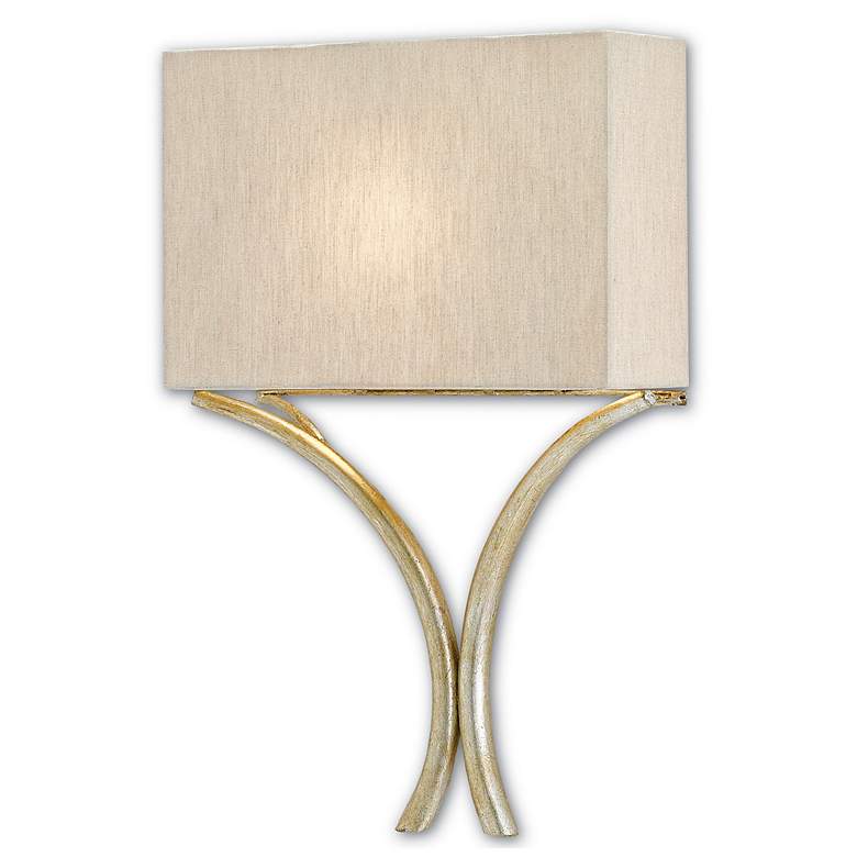 Image 3 Currey & Company Cornwall Silver 1-Light Wall Sconce more views