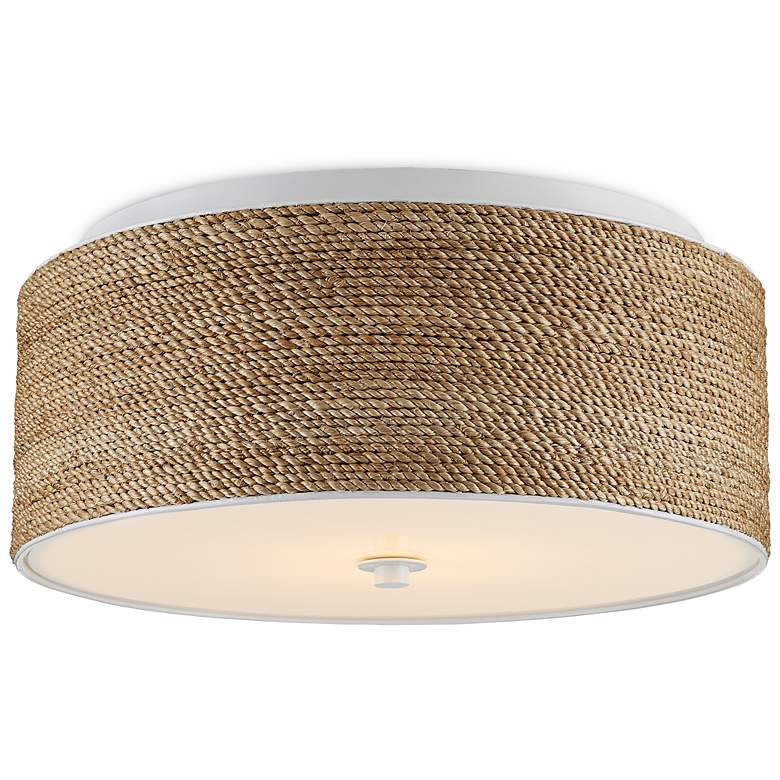 Image 1 Currey & Company Coulton 16" Wide Rope LED Ceiling Light