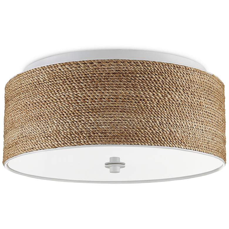 Image 2 Currey & Company Coulton 16" Wide Rope LED Ceiling Light more views