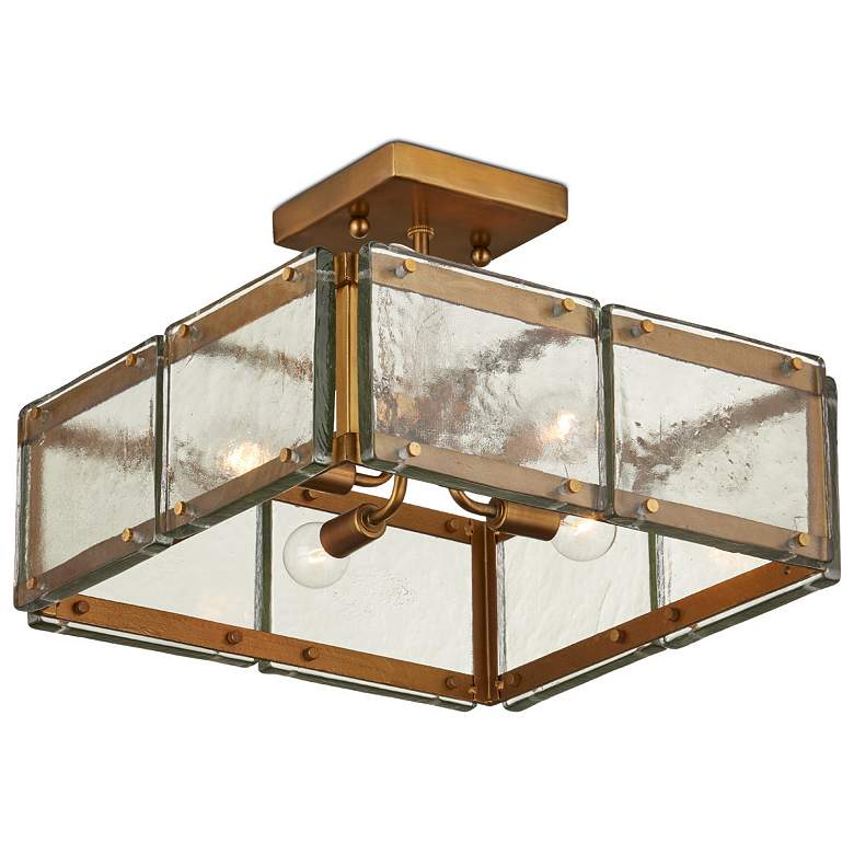 Image 4 Currey & Company Countervail 17.75" 4-Light Square Chandelier more views