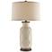 Currey and Company Couplet Cream Button-Tufted Table Lamp