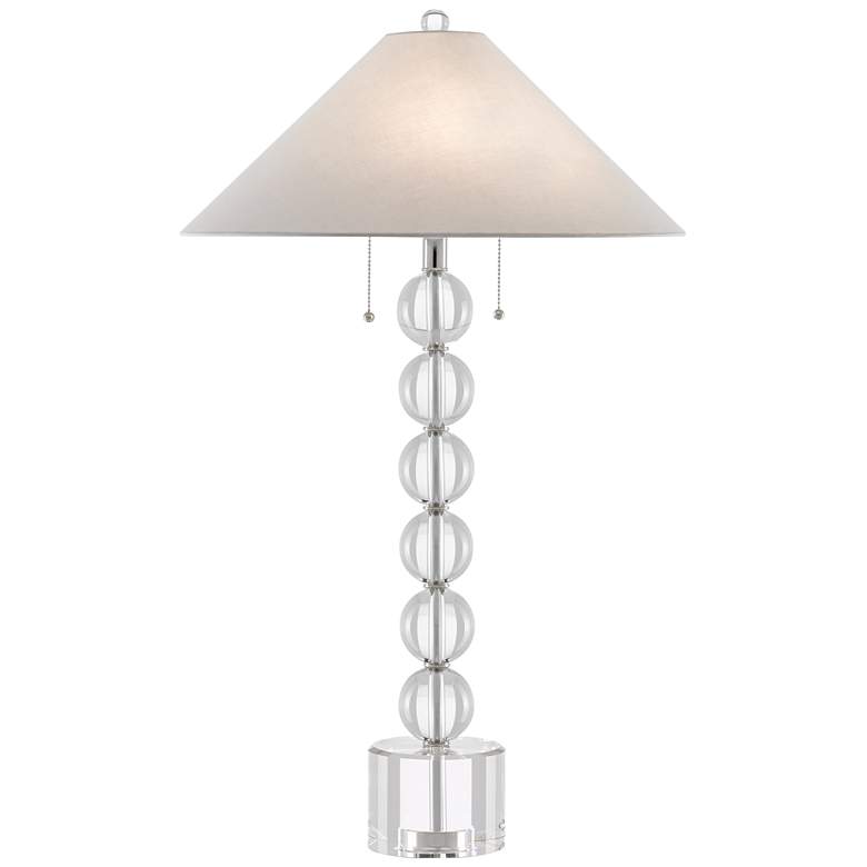 Image 1 Currey and Company Coventry Stacked Crystal Orbs Table Lamp