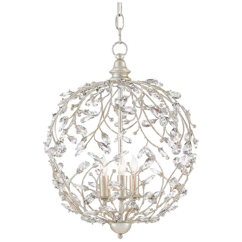 Image 1 Currey &#38; Company Crystal Bud 13 inch Silver 3-Light Chandelier
