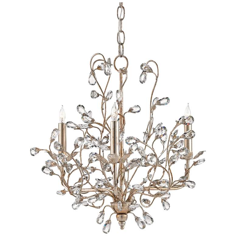 Image 1 Currey & Company Crystal Bud 18" Small 3-Light Chandelier
