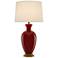 Currey and Company Cybil Samba Red Glass Urn Table Lamp