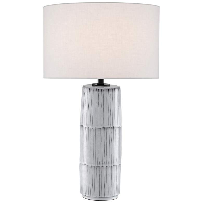 Image 1 Currey and Company Cygnas White and Black Table Lamp