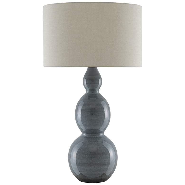 Image 2 Currey & Company Cymbeline 33 1/2" Steel Blue Ceramic Table Lamp