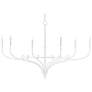 Currey &#38; Company Cyrilly 46" White 6-Light Chandelier