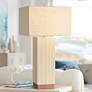 Currey and Company Dalmeny Beige White Wash Wood Table Lamp
