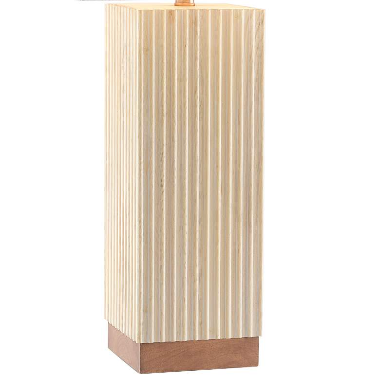 Image 4 Currey and Company Dalmeny Beige White Wash Wood Table Lamp more views