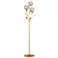 Currey & Company Dandelion 71 1/2" Silver and Gold Floor Lamp